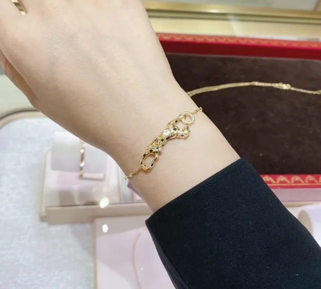 Cartier Panthère Panther Motivo Oval-Link pulseira 9