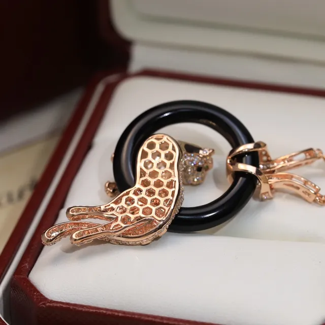 Cartier Panthère panthère motif Pavé diamant onyx collier 2