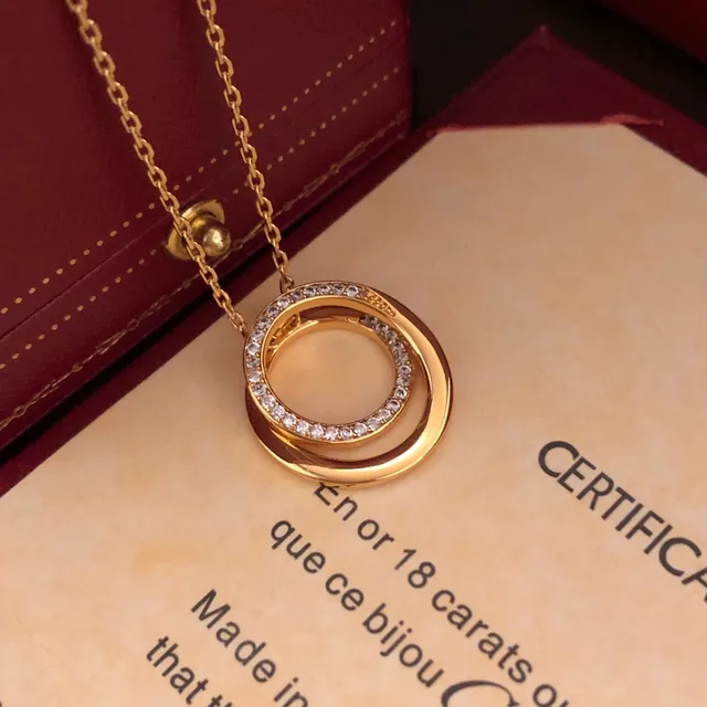 Cartier Trinity Or Argent Double Cercles Entrelacés Pavé Diamant Halo 4