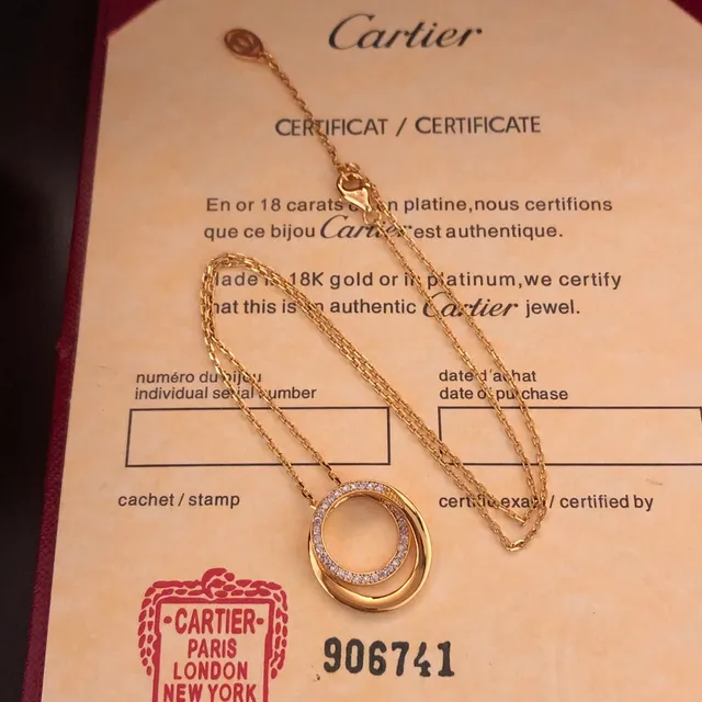 Cartier Trinity Or Argent Double Cercles Entrelacés Pavé Diamant Halo 6