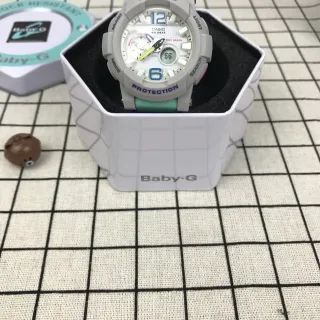 Casio Baby-G Gray Green Rugged Analog-Digital Tide Graph Functionality Watch