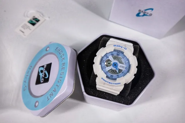 Casio Baby-G White and Light Blue Analog-Digital Sports Watch 3