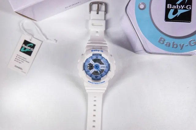 Casio Baby-G White and Light Blue Analog-Digital Sports Watch 4