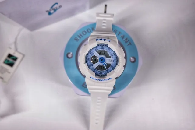 Casio Baby-G White and Light Blue Analog-Digital Sports Watch 5