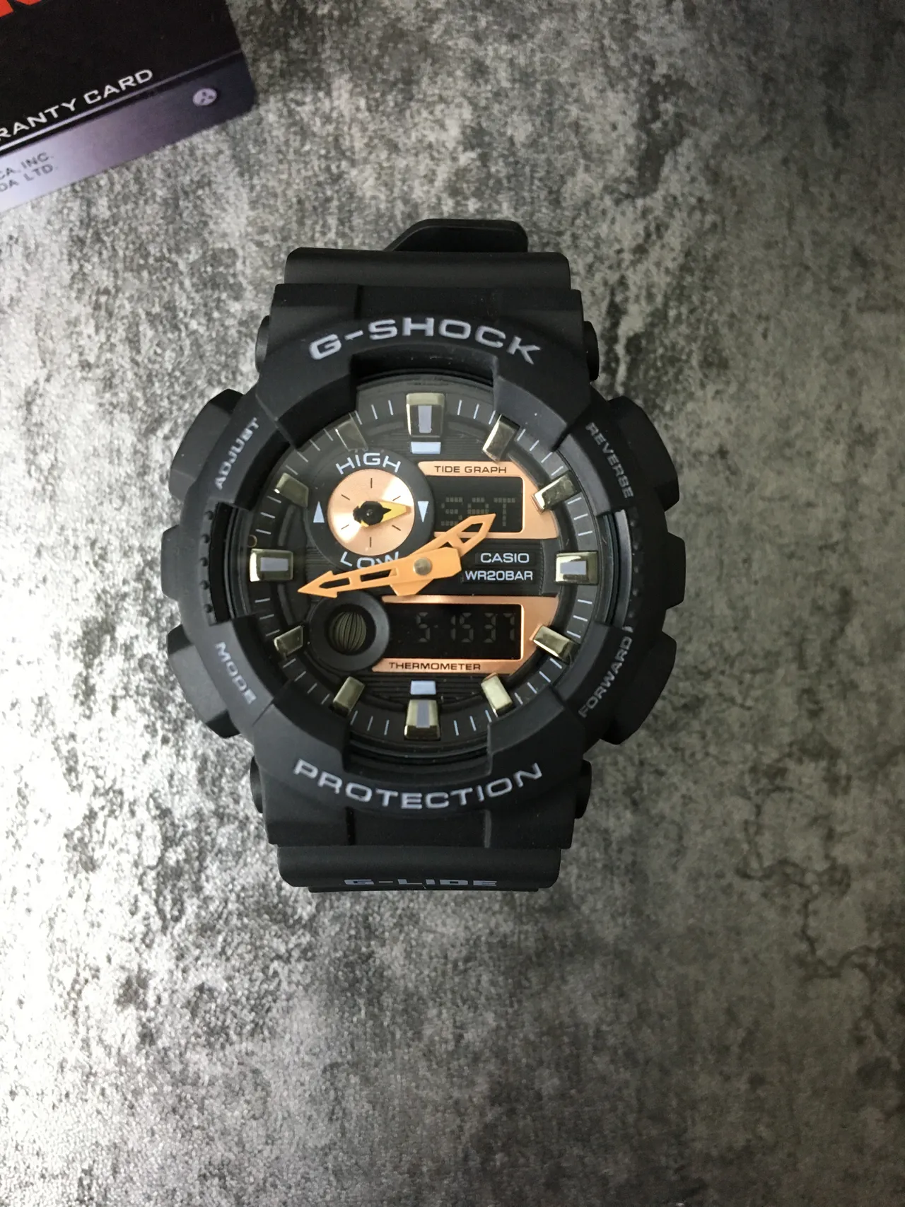 Casio Black Gold Rugged Resin Construction Octagonal Bezel Watch 1