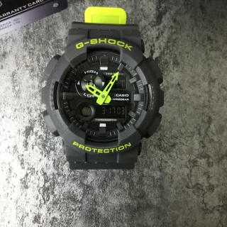 Casio G-Shock GA-100 Black and Lime Green Sports Watch