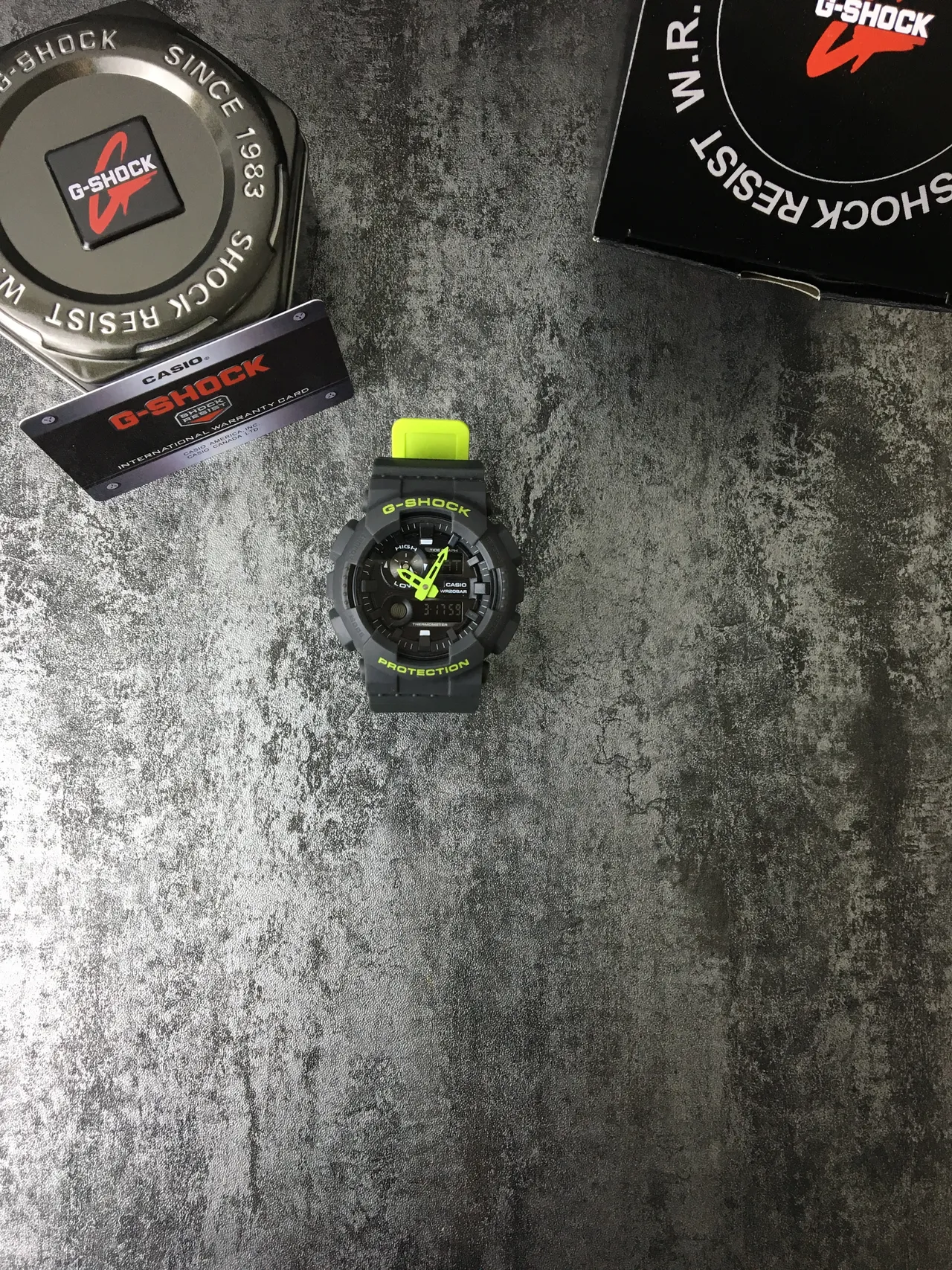 Casio G-Shock GA-100 Preto e Verde Lima Relógio Esportivo 2