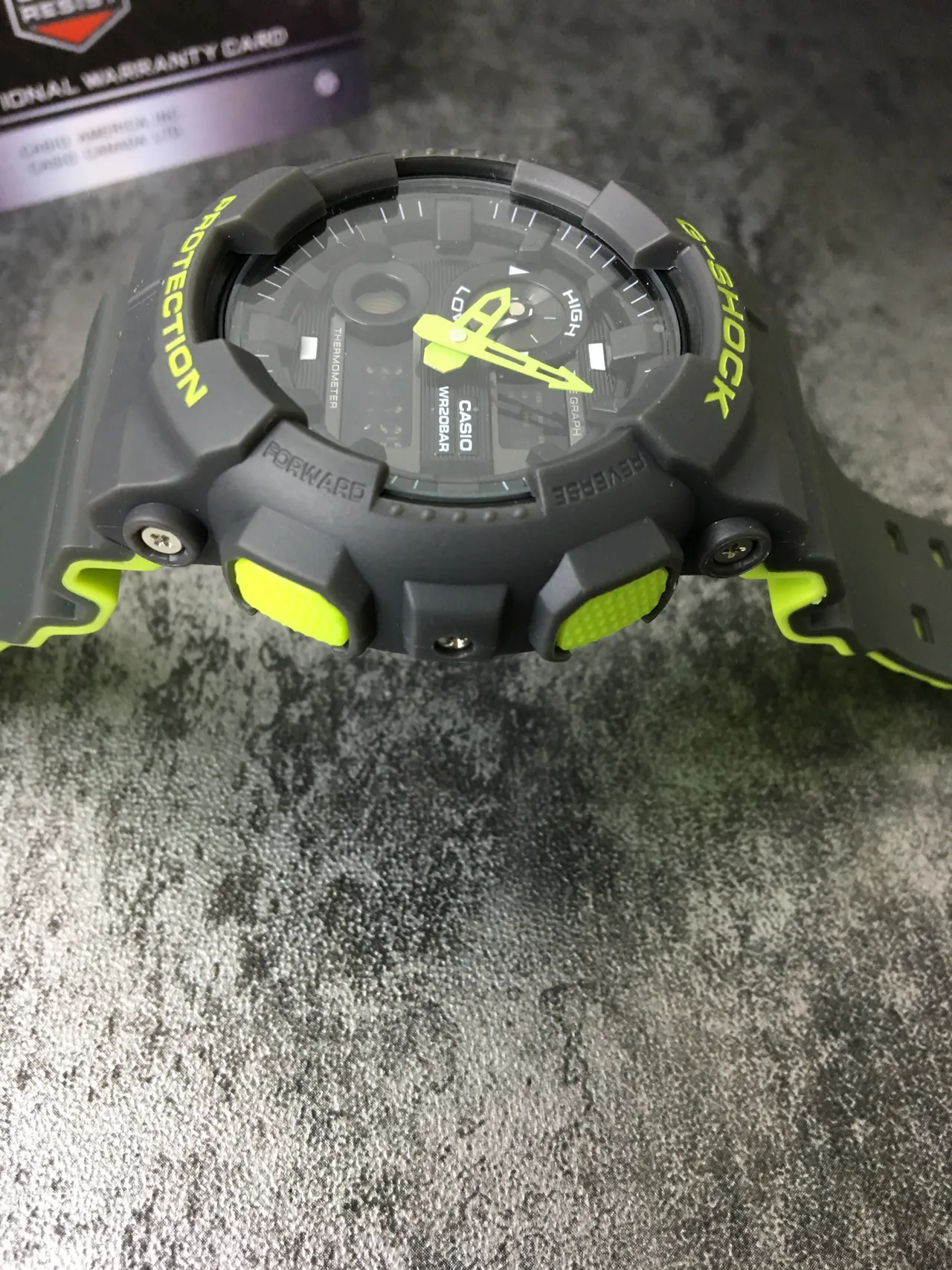 Casio G-Shock GA-100 Preto e Verde Lima Relógio Esportivo 4