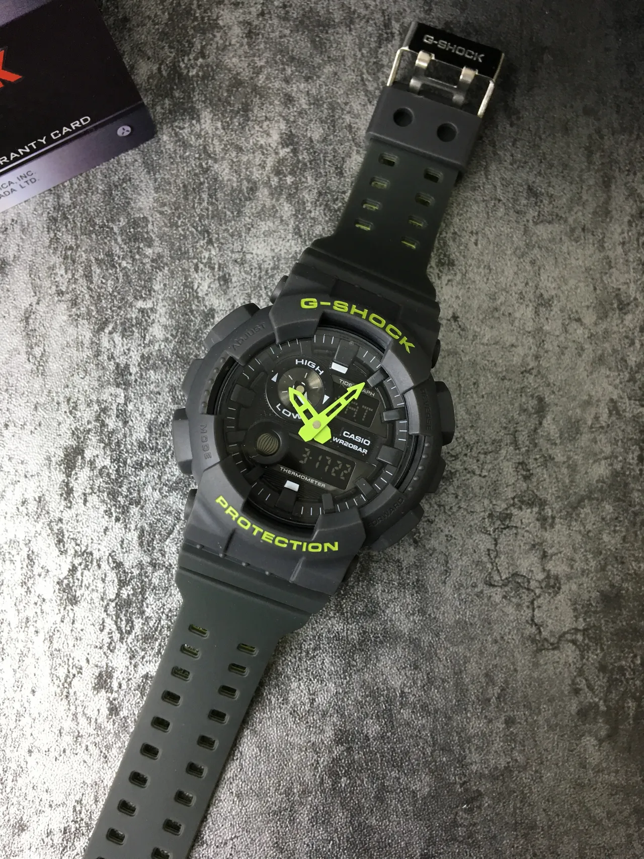 Casio G-Shock GA-100 Preto e Verde Lima Relógio Esportivo 5
