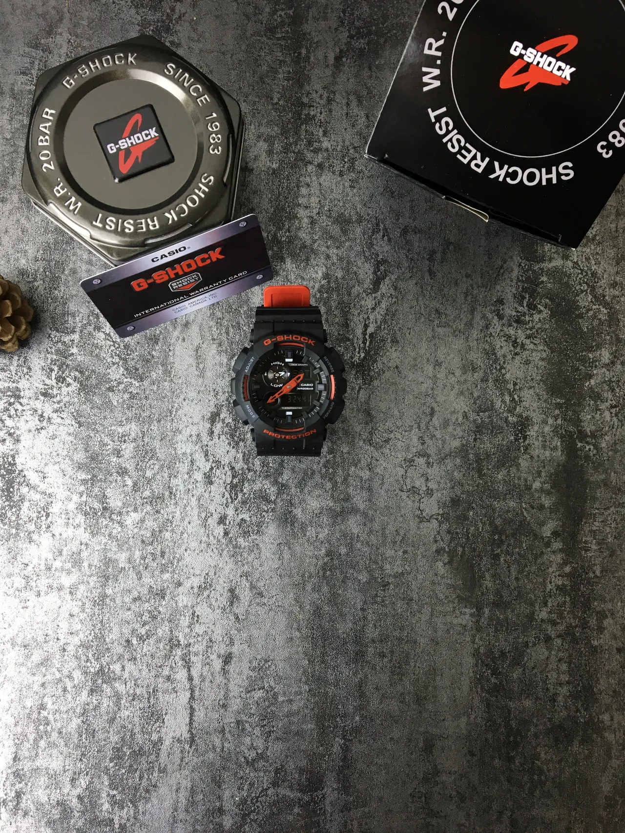 Casio G-Shock GA-100 Black and Orange Sports Watch 7