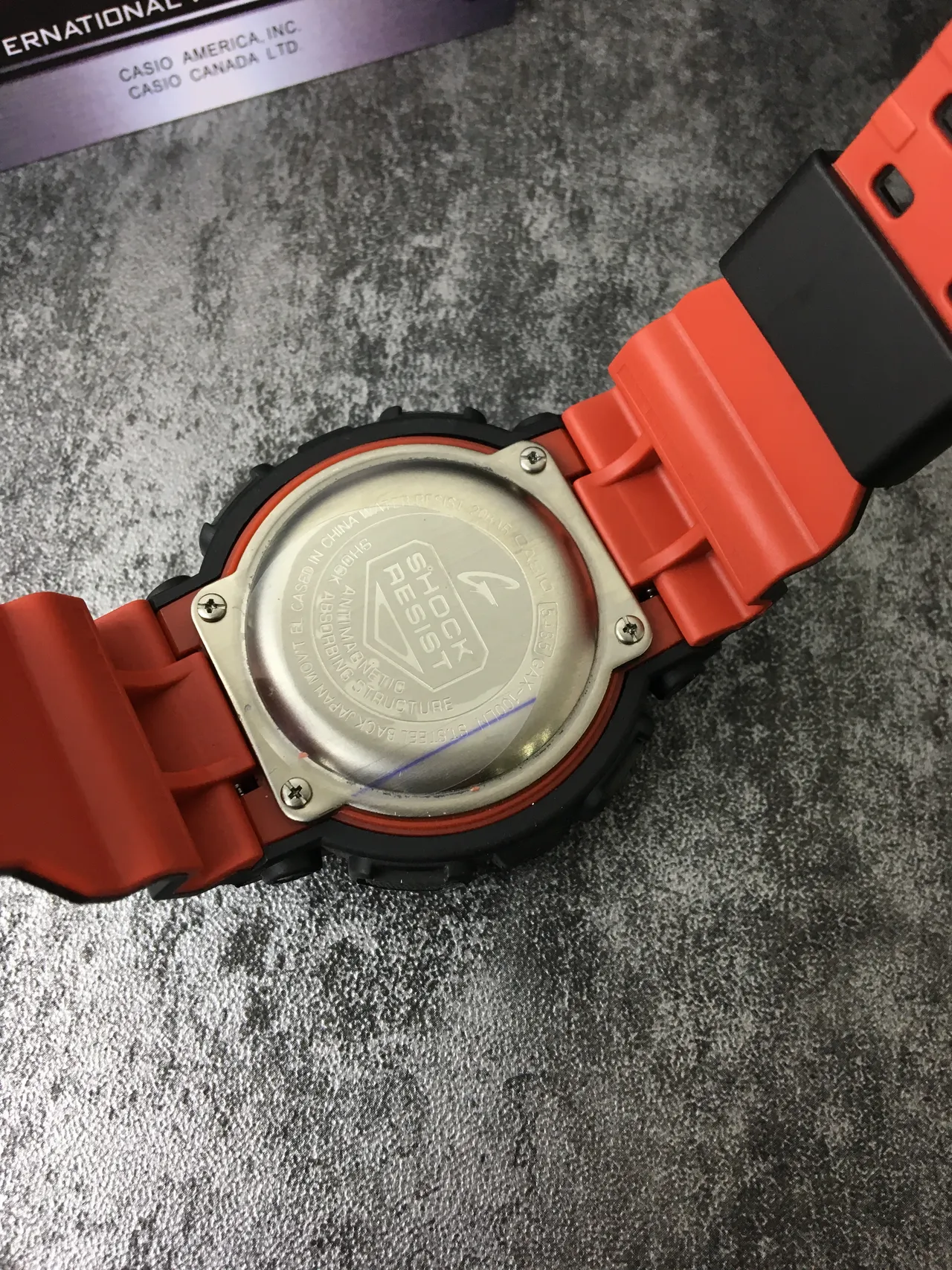 Casio G-Shock GA-100 Black and Orange Sports Watch 2