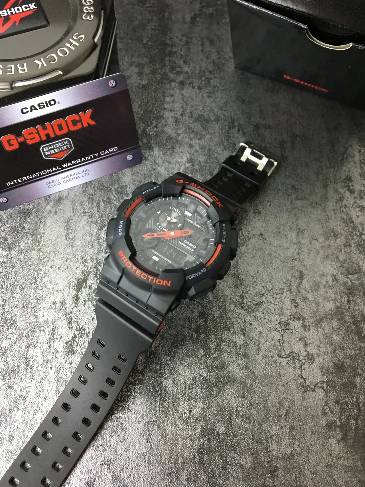 Casio G-Shock GA-100 Black and Orange Sports Watch 4
