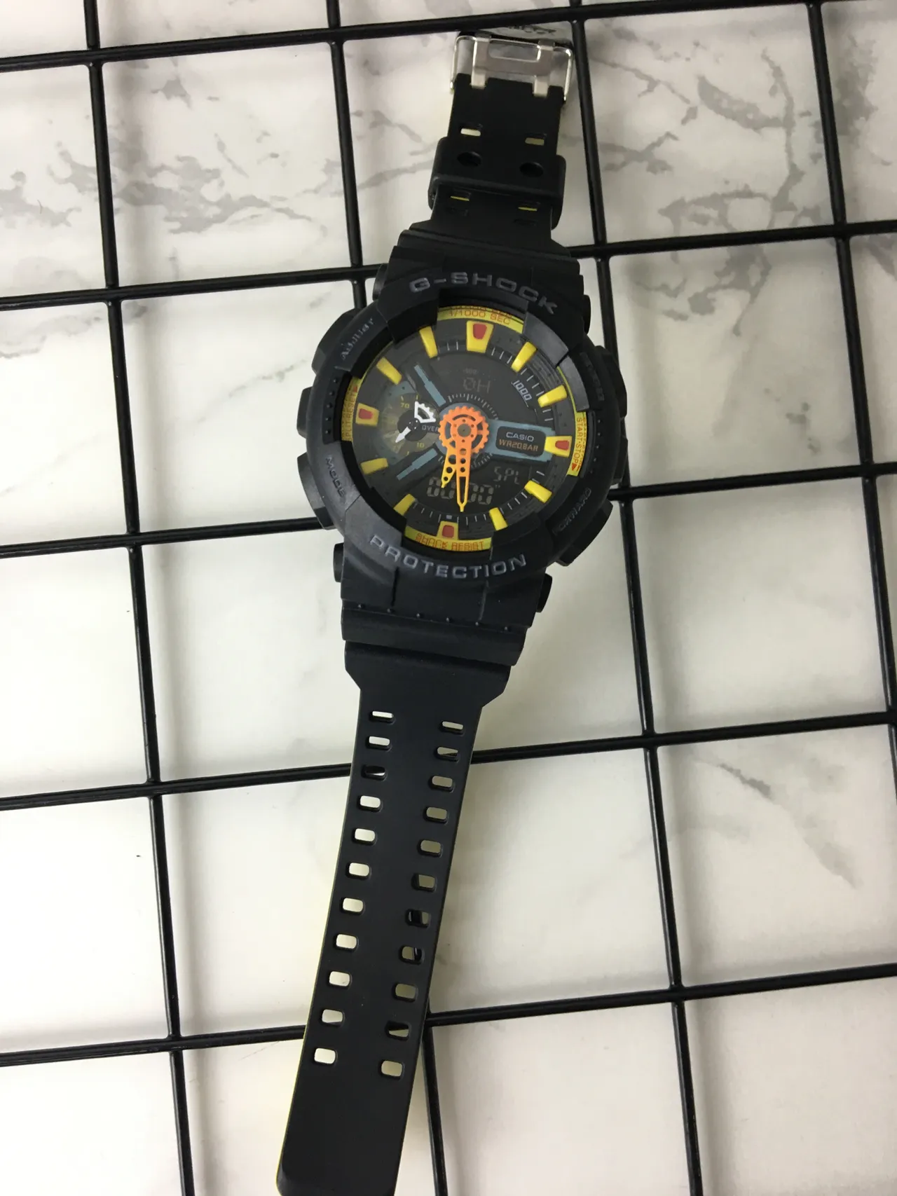 Casio G-Shock GA-100 Noir Jaune Orange Montre de Sport 6