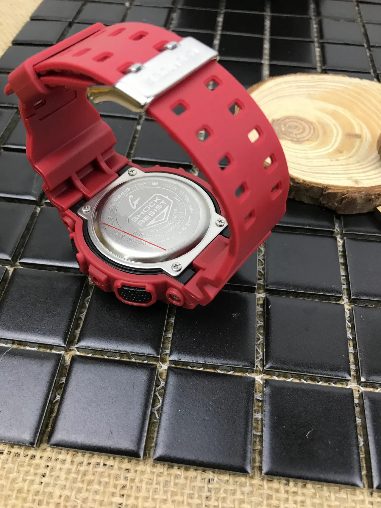 Casio G-Shock GA-100 ساعة رياضية برتقالية من الراتنج 7