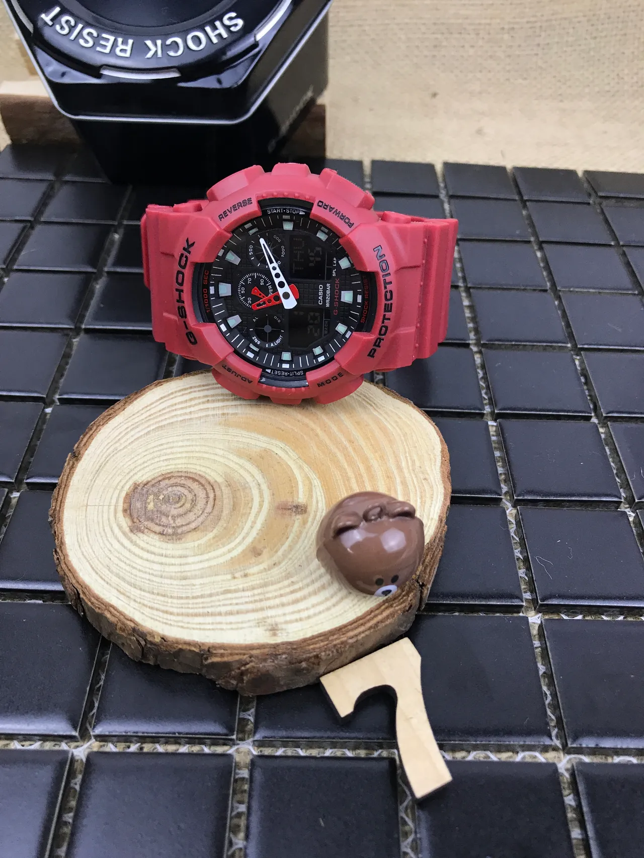 Casio G-Shock GA-100 ساعة رياضية برتقالية من الراتنج 8