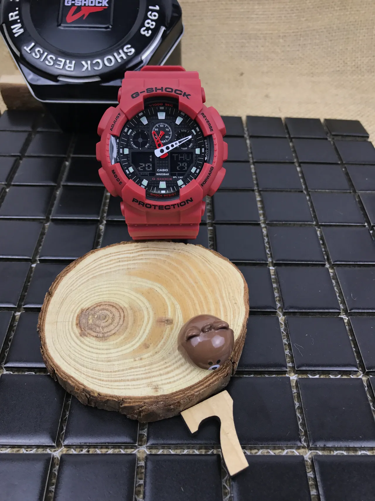 Casio G-Shock GA-100 ساعة رياضية برتقالية من الراتنج 10