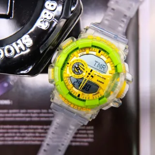 Casio G-Shock GA-100 Translucent Clear Lime Green Yellow Sports Watch