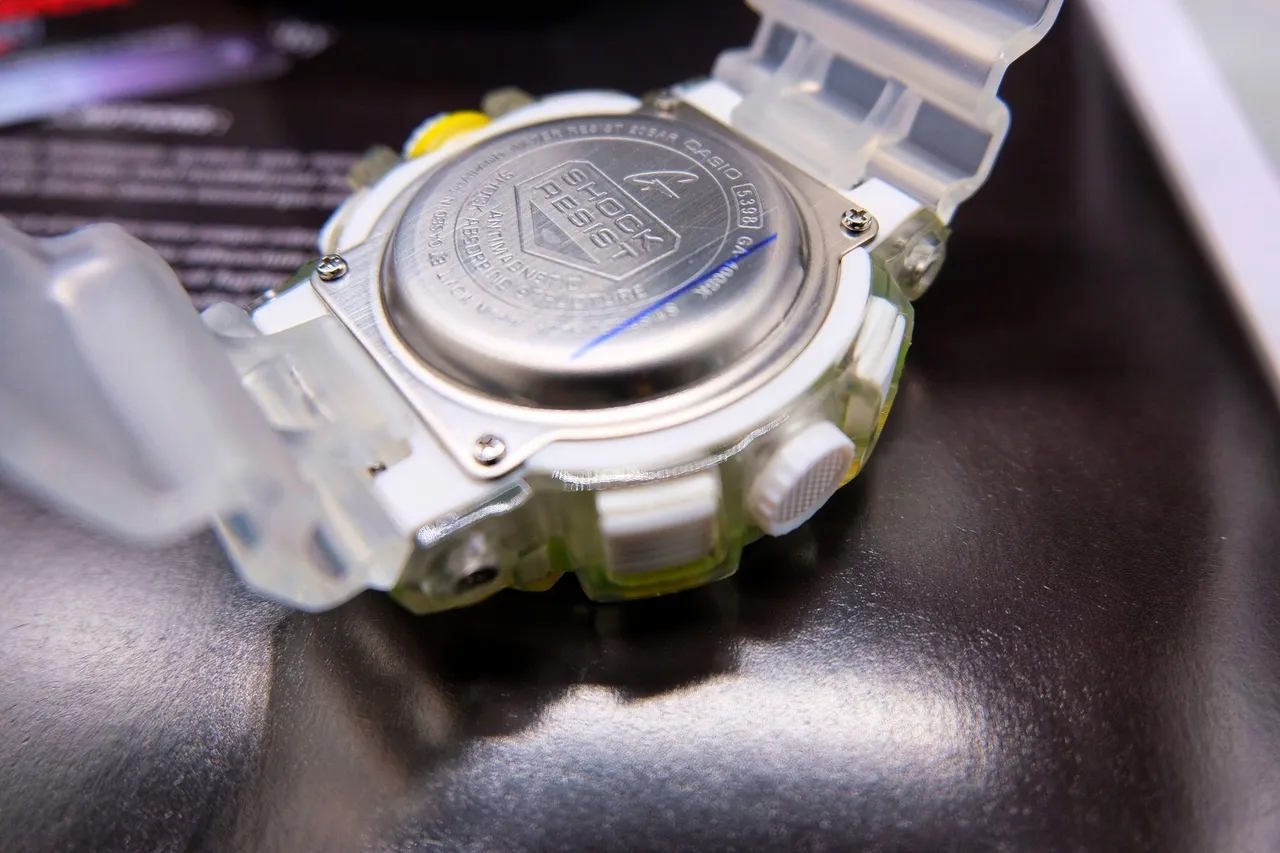 Casio G-Shock GA-100 Translucent Clear Lime Green Yellow Sports Watch 7