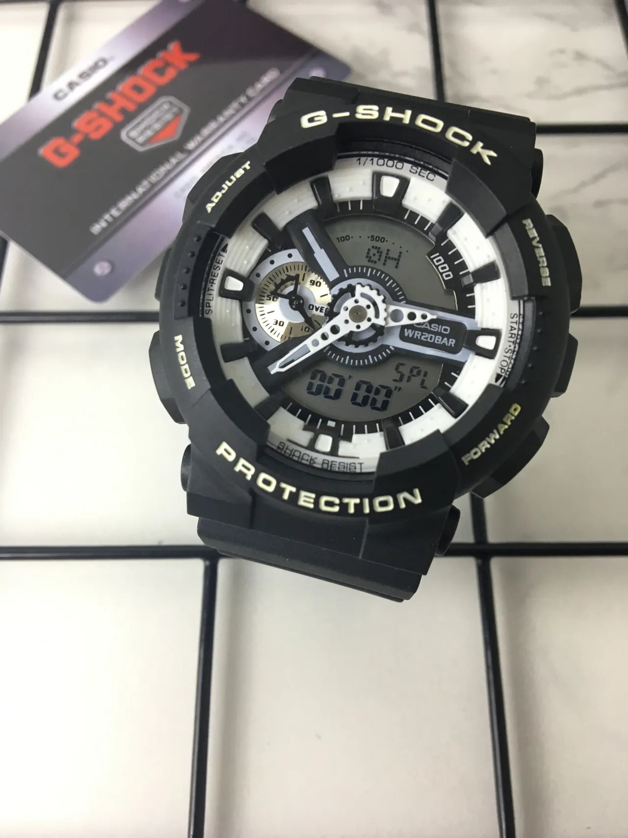 Casio G-Shock GA-110 Black and White Sports Watch 2