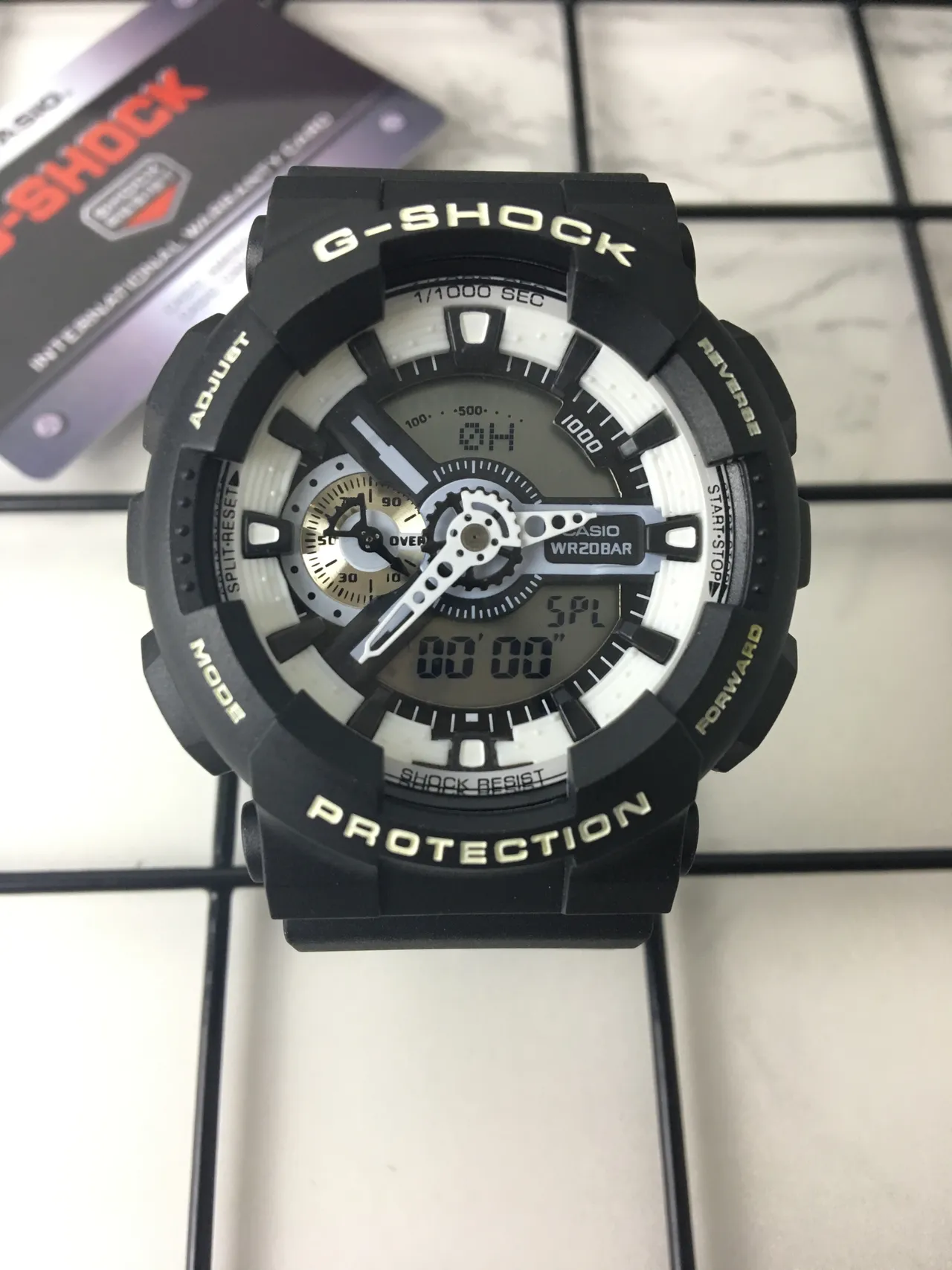 Casio G-Shock GA-110 Black and White Sports Watch 3
