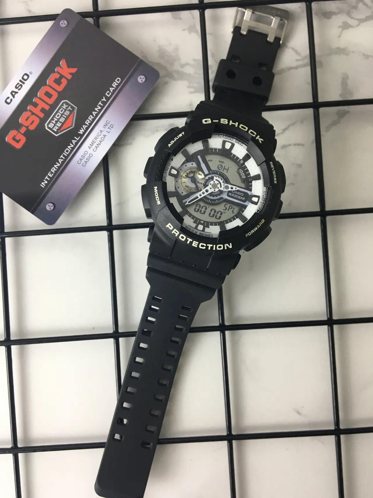Casio G-Shock GA-110 Black and White Sports Watch 6