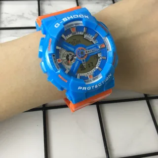 Casio G-Shock GA-110 Blue and Orange Sports Watch