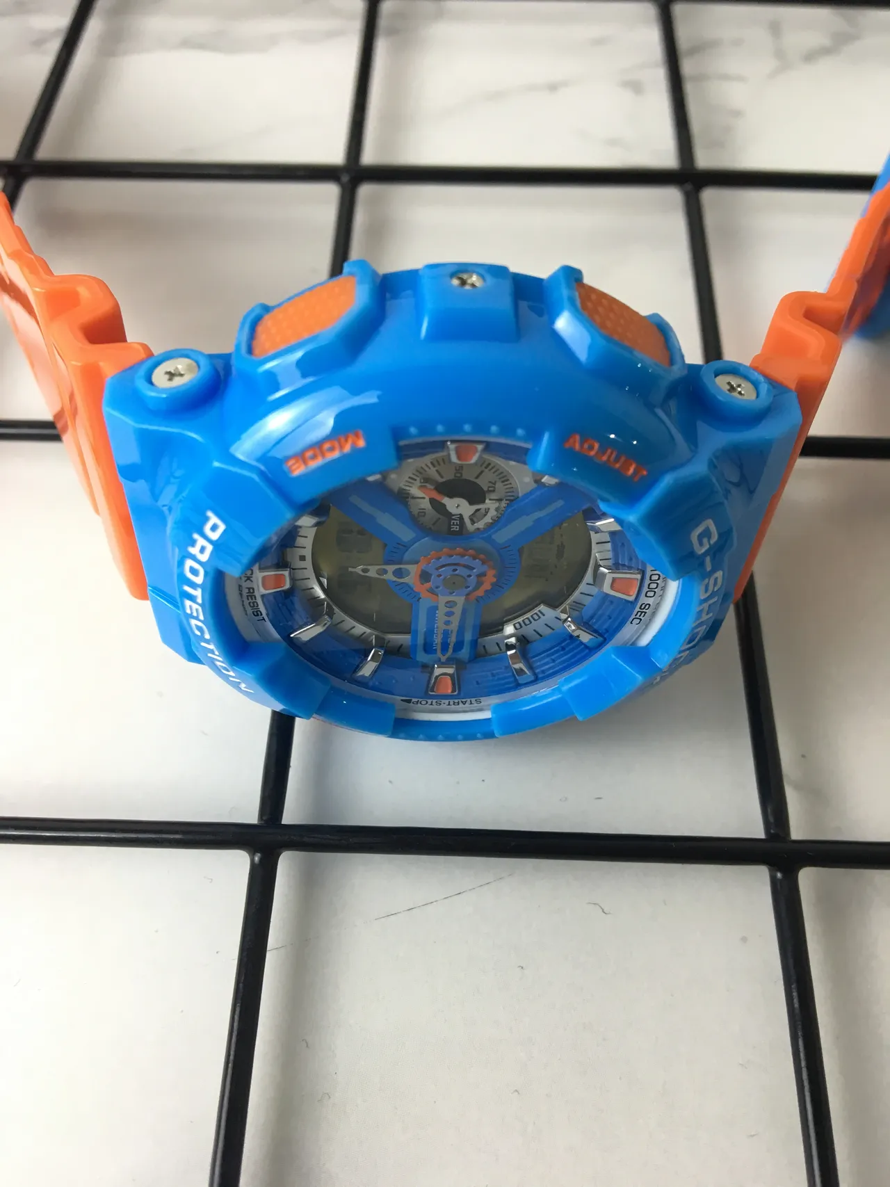 Casio G-Shock GA-110 Blue and Orange Sports Watch 5