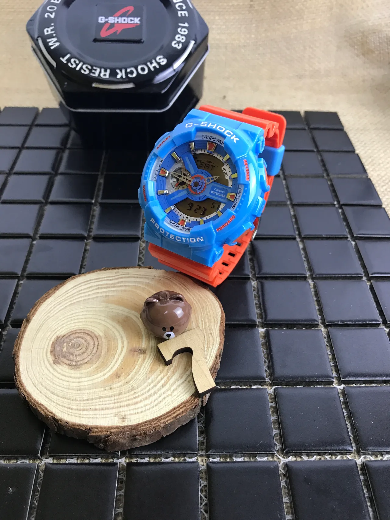 Casio G-Shock GA-110 Blue and Orange Sports Watch 17