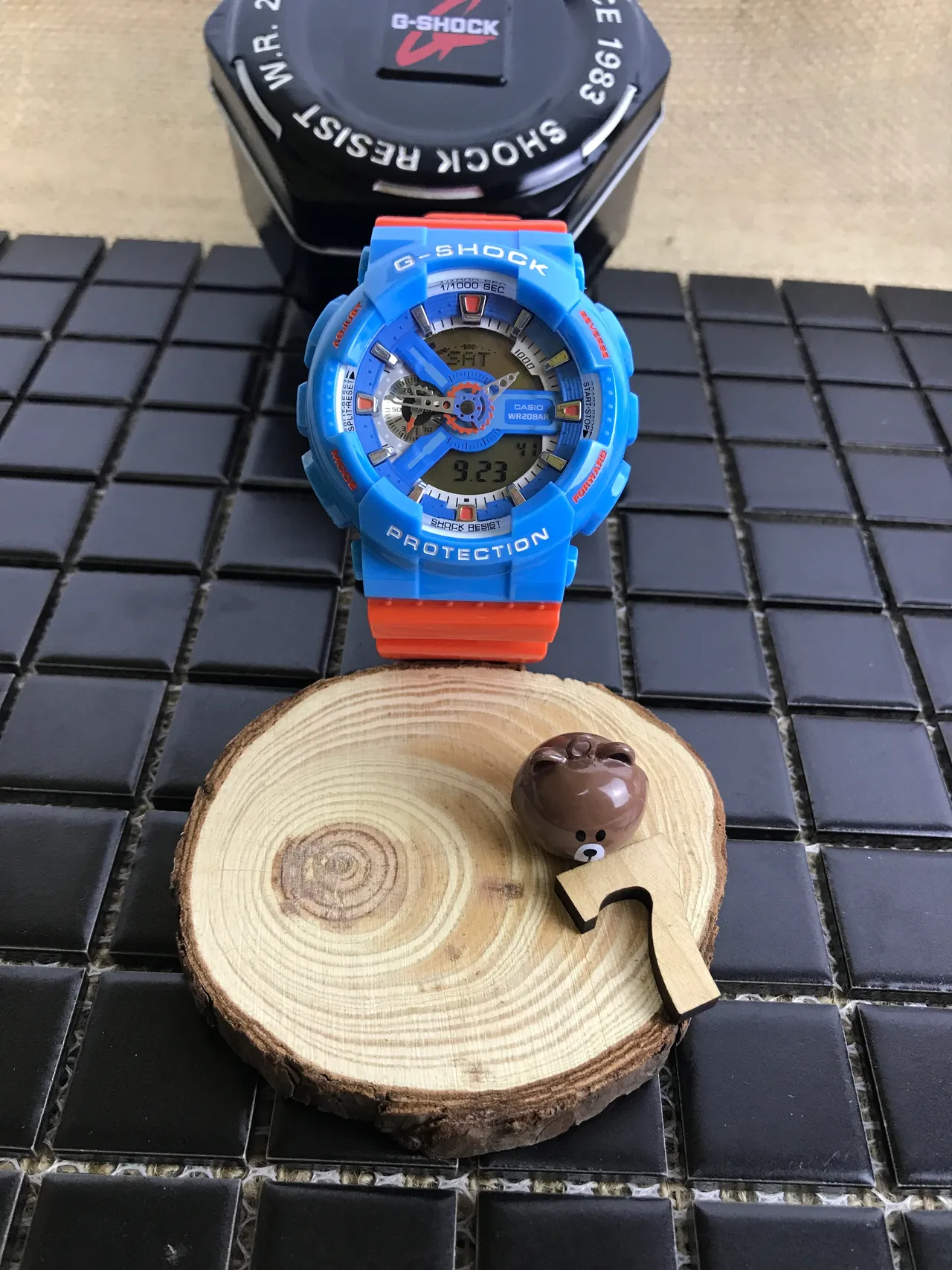 Casio G-Shock GA-110 Blue and Orange Sports Watch 18
