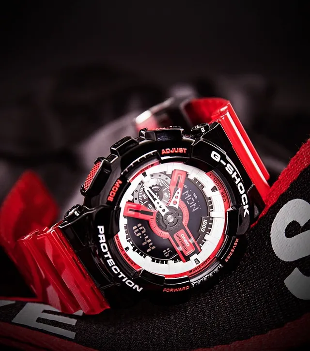Casio G-Shock GA-110 Montre sport en résine translucide rouge 2