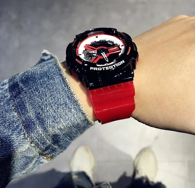 Casio G-Shock GA-110 Montre sport en résine translucide rouge 5