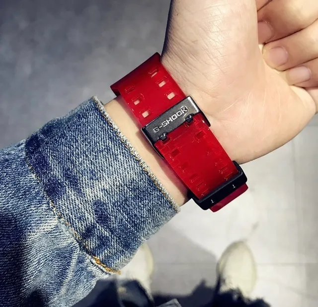 Casio G-Shock GA-110 Montre sport en résine translucide rouge 6