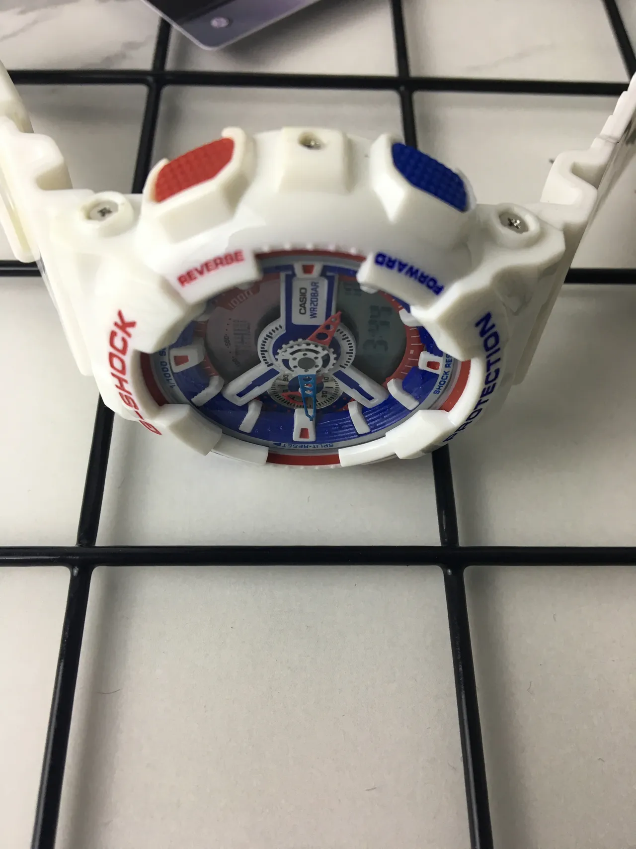 Casio G-Shock GA-110 White Red Blue Sports Watch 4