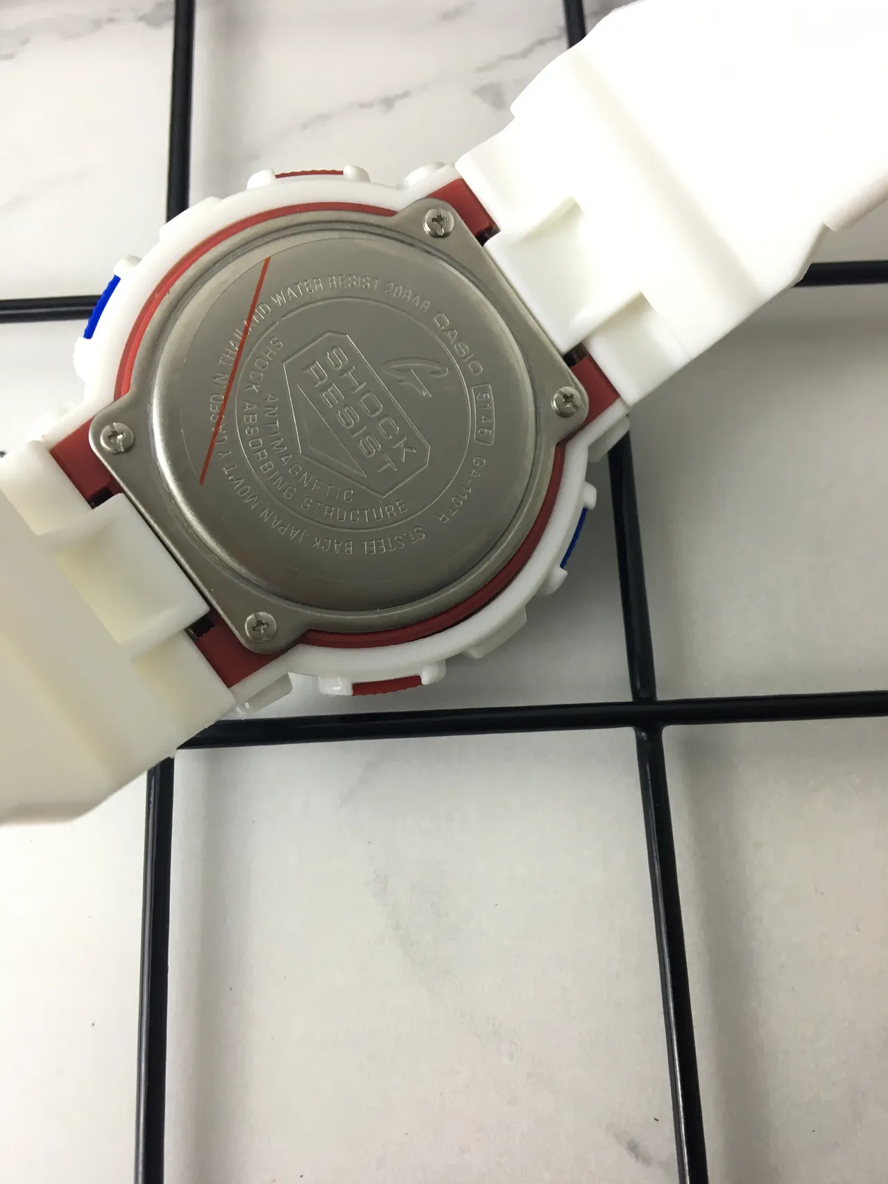 Casio G-Shock GA-110 White Red Blue Sports Watch 5