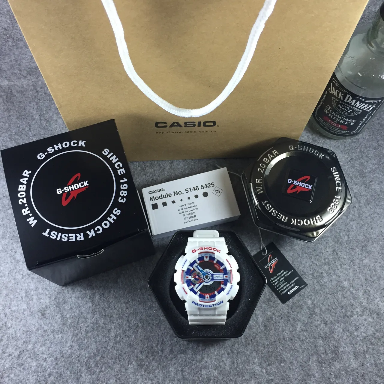 Casio G-Shock GA-110 White Red Blue Sports Watch 13