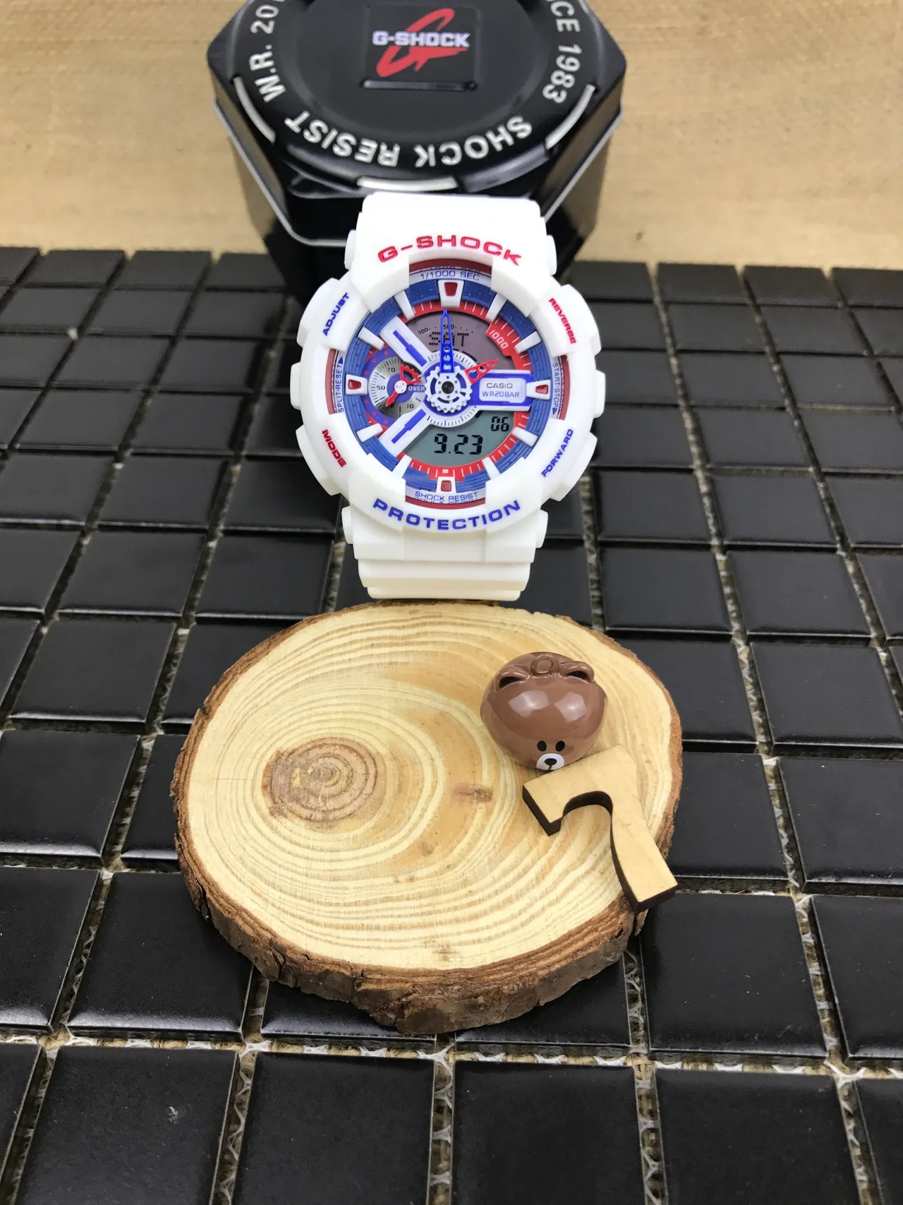 Casio G-Shock GA-110 White Red Blue Sports Watch 17