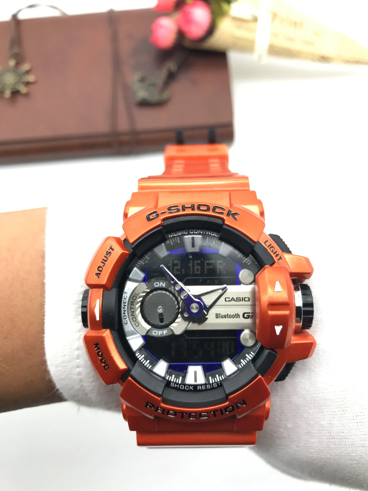 Casio G-Shock GA-2100 Bluetooth Orange Sports Watch 2