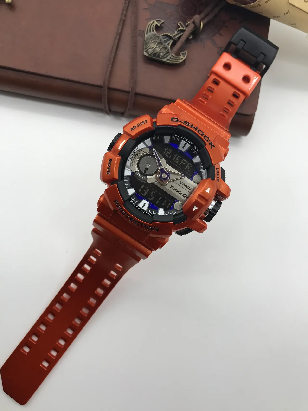 Casio G-Shock GA-2100 Bluetooth Orange Sports Watch 5