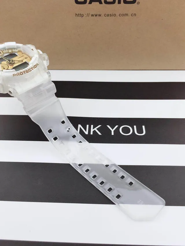 Casio G-Shock GA-B2100 Translucent White and Gold Sports Watch 3