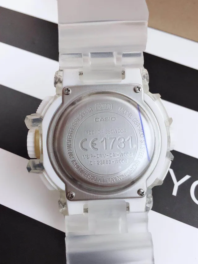 Casio G-Shock GA-B2100 Translucent White and Gold Sports Watch 5