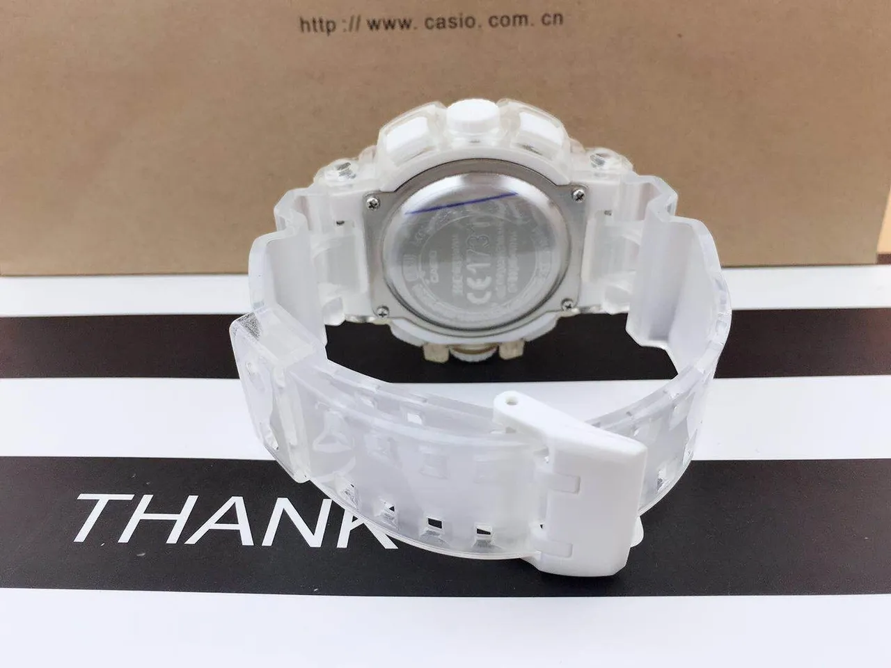 Casio G-Shock GA-B2100 Translucent White and Gold Sports Watch 6