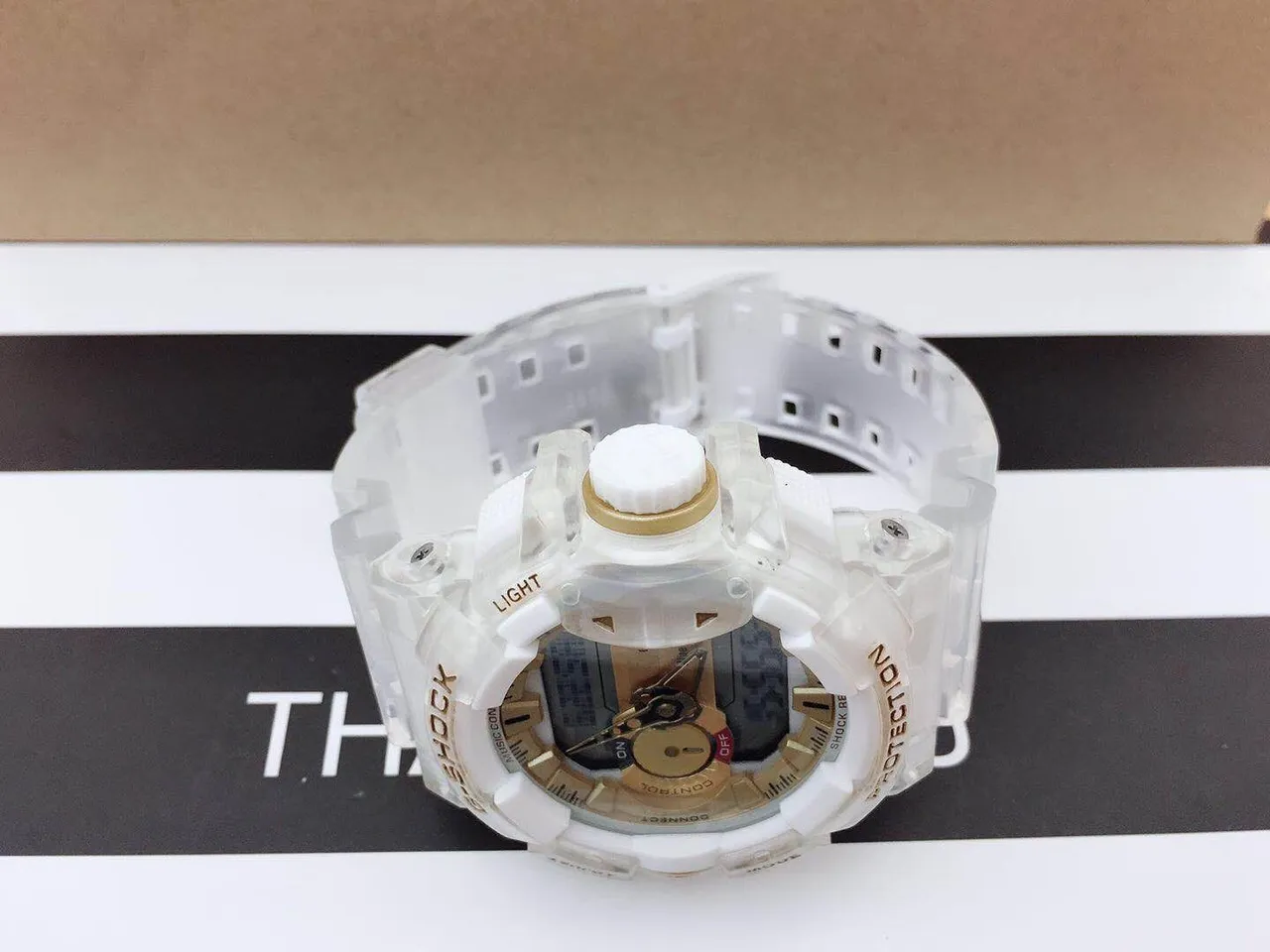 Casio G-Shock GA-B2100 Translucent White and Gold Sports Watch 7