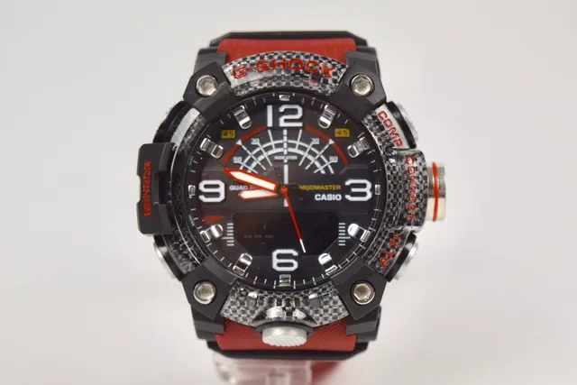 Casio G-Shock Mudmaster fibre de carbone et montre sportive rouge 4