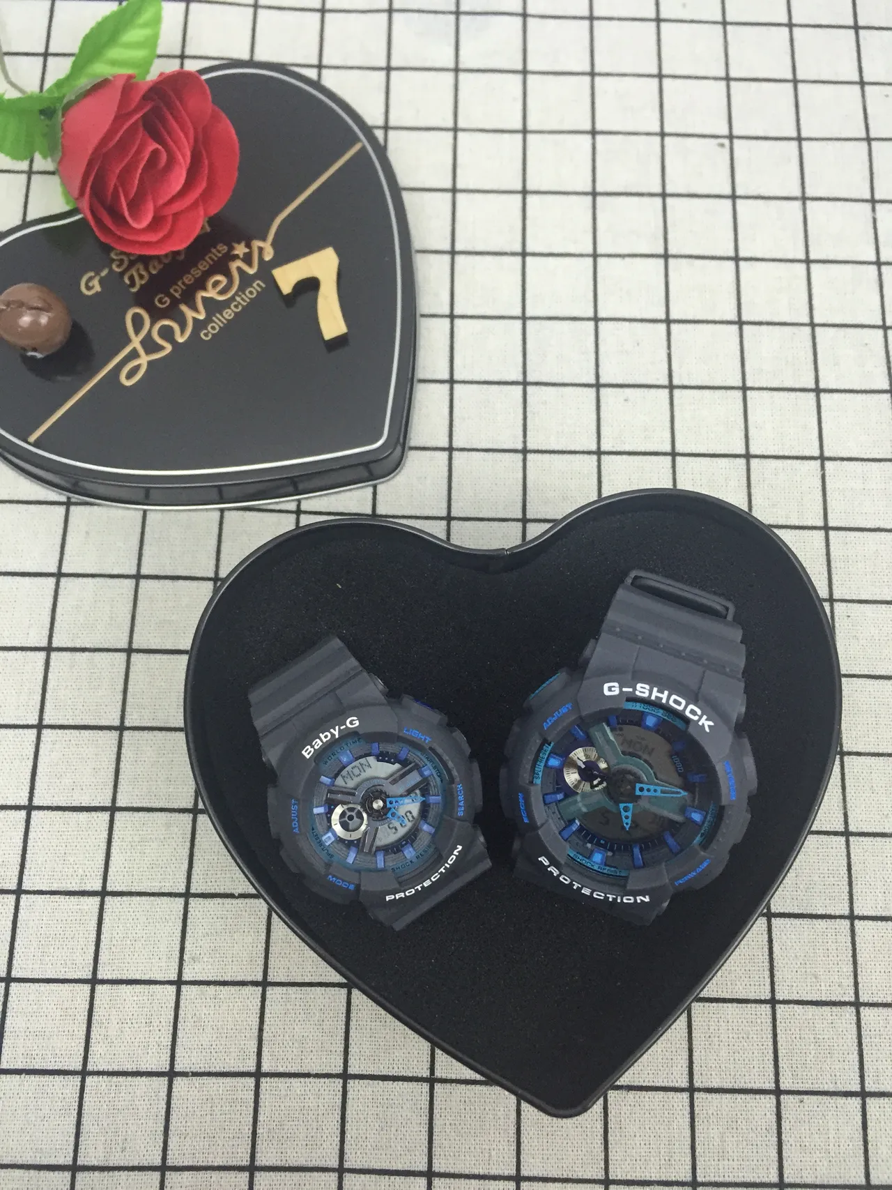 Casio G-Shock x Baby-G Loves Collection Red Multi-Color Sports Watches 2