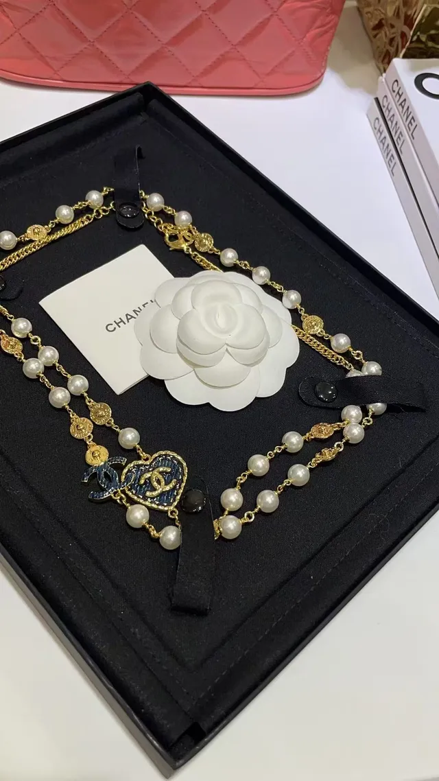 Chanel Bijoux Fantaisie Collier Or Blanc Multi-brins 6