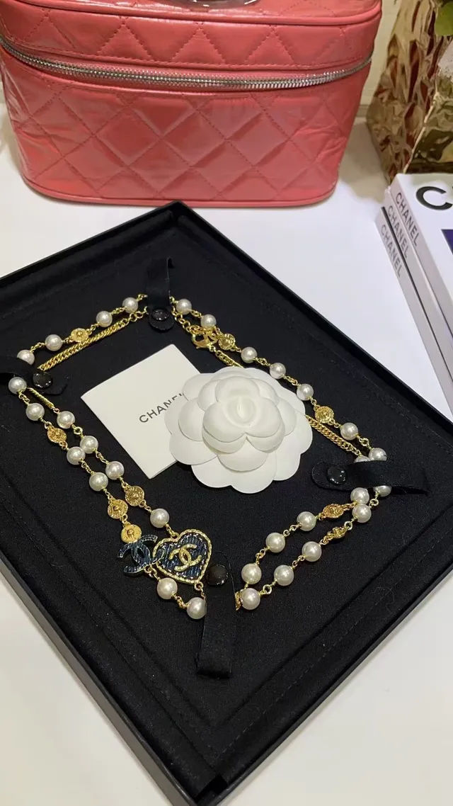 Chanel Bijoux Fantaisie Collier Or Blanc Multi-brins 7