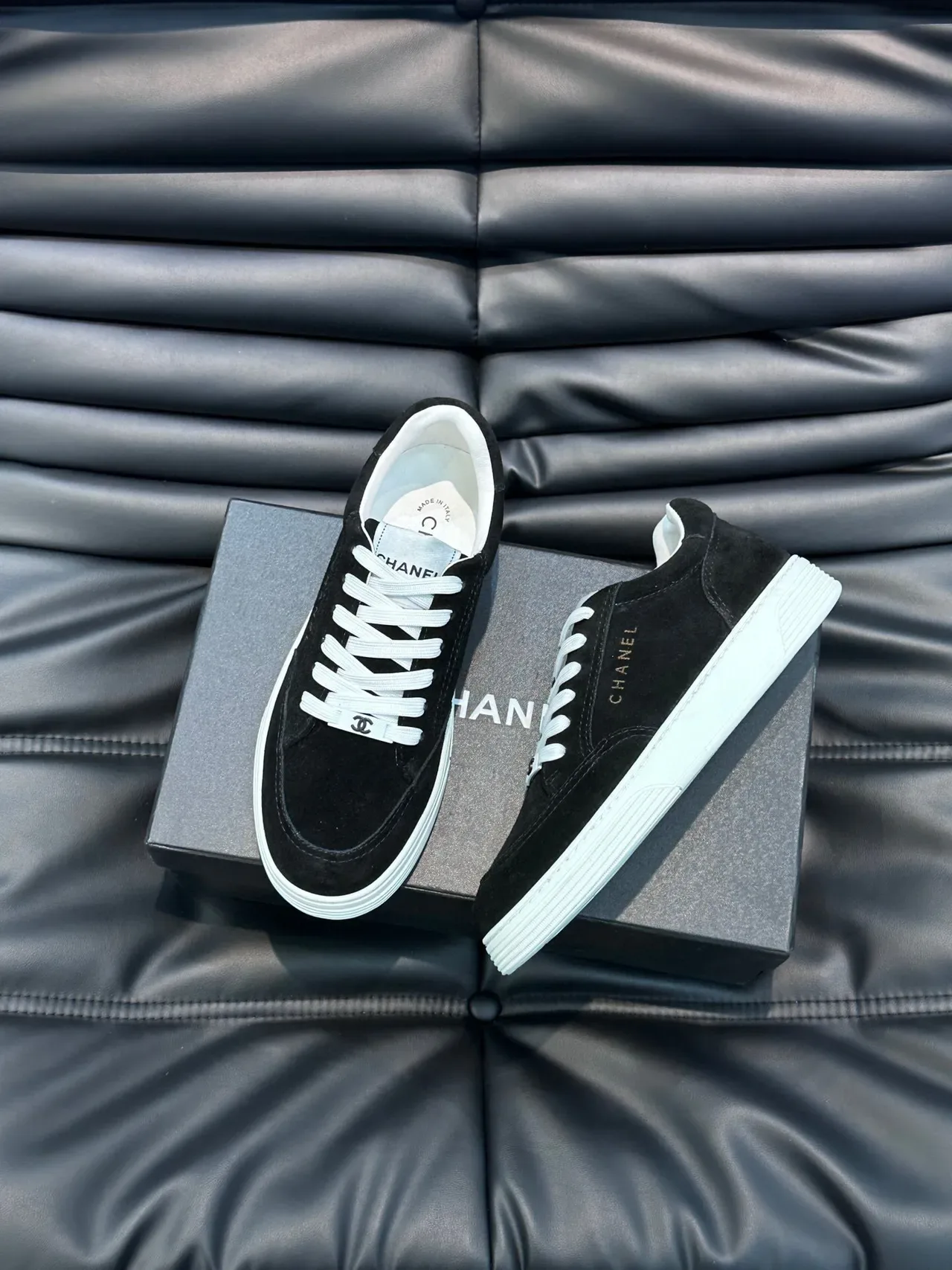 Chanel Black Suede Lifestyle Sneakers 3