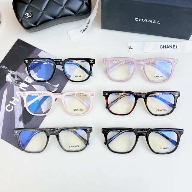 Chanel Brown Gold Tortoiseshell Acetate Chain-Link Temples Optical Glasses 3