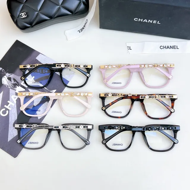 Chanel Brown Gold Tortoiseshell Acetate Chain-Link Temples Optical Glasses 4