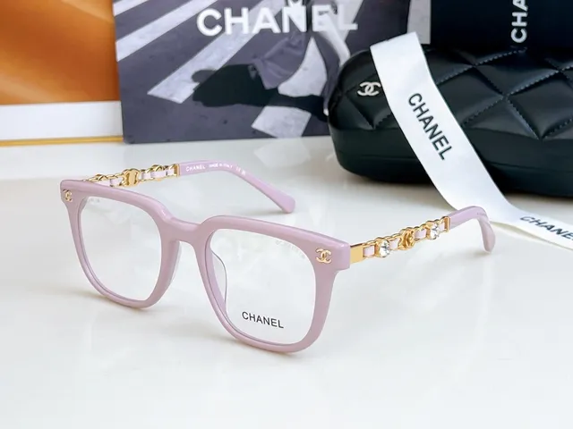 Chanel Brown Gold Tortoiseshell Acetate Chain-Link Temples Optical Glasses 5